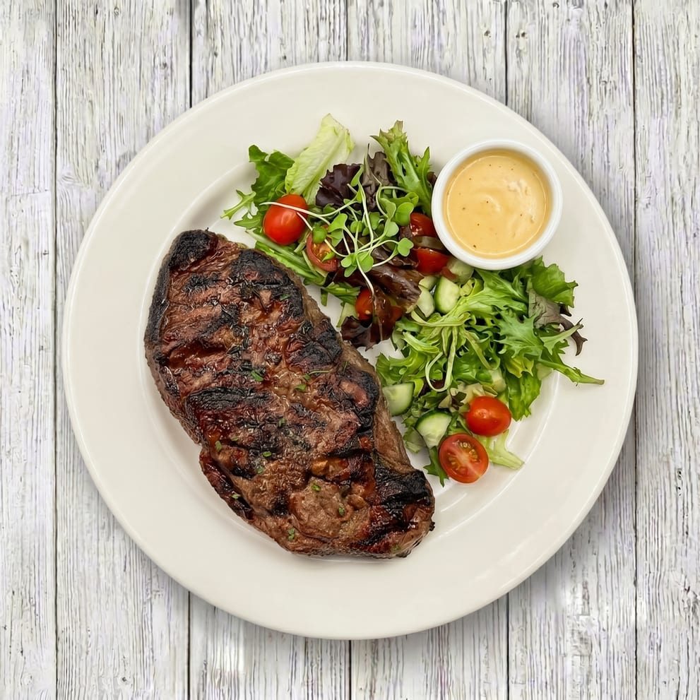 Prime New York Steak.